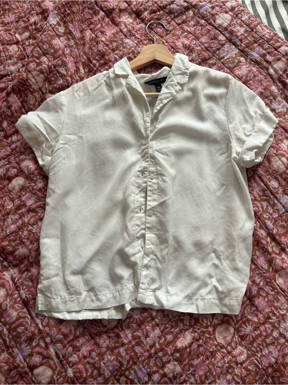 banana republic white button down shirt